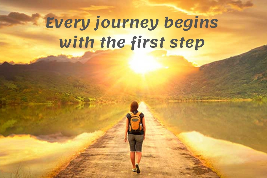 A journey starts with the first step